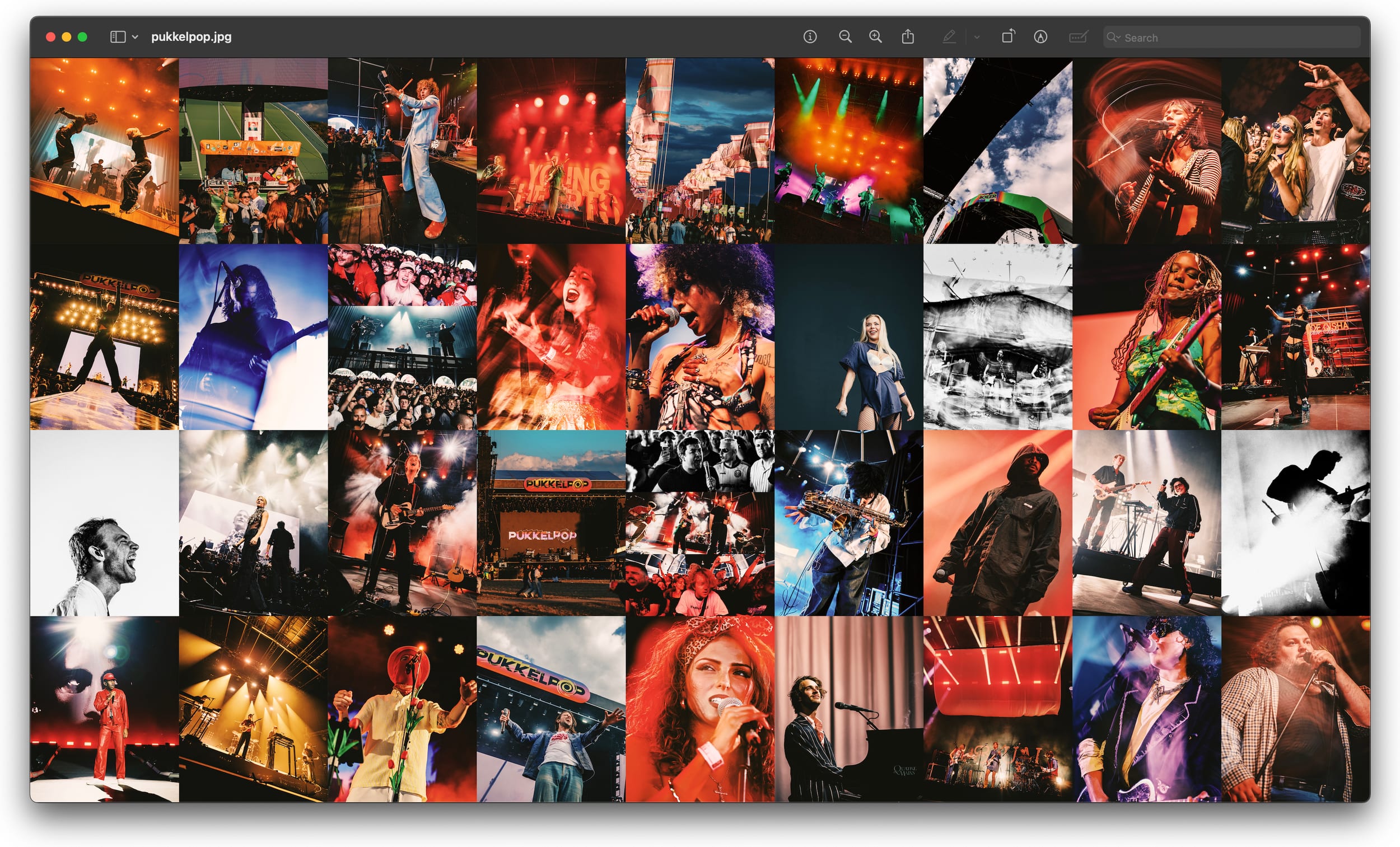Pukkelpop social media grid